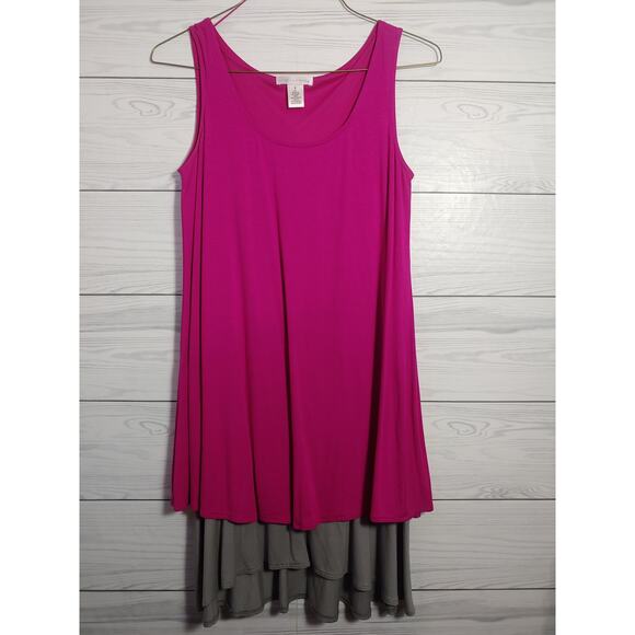 Womens London Times Layered Ruffle Dress size 8 - Picture 1 of 3